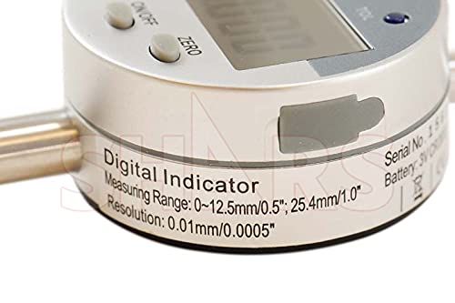Dial mount with Digital Dial Indicator, 0-1 Inch/25.4mm, - With Shield